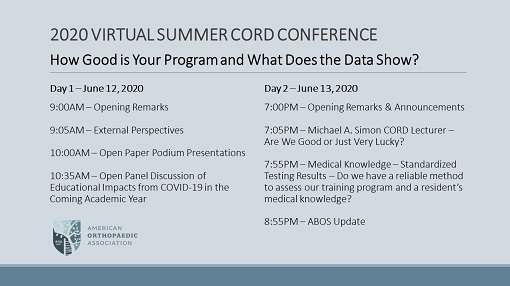 2020 Summer CORD 2020 Virtual Summer CORD Conference