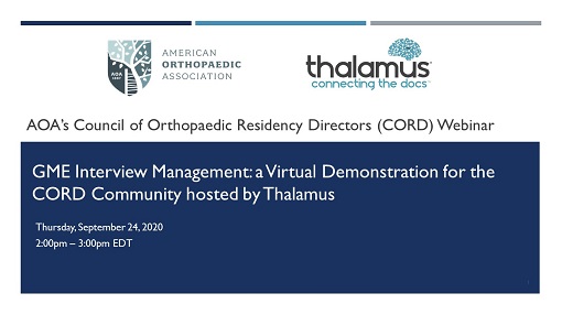 Thalamus slide New Logo GME Interview Management