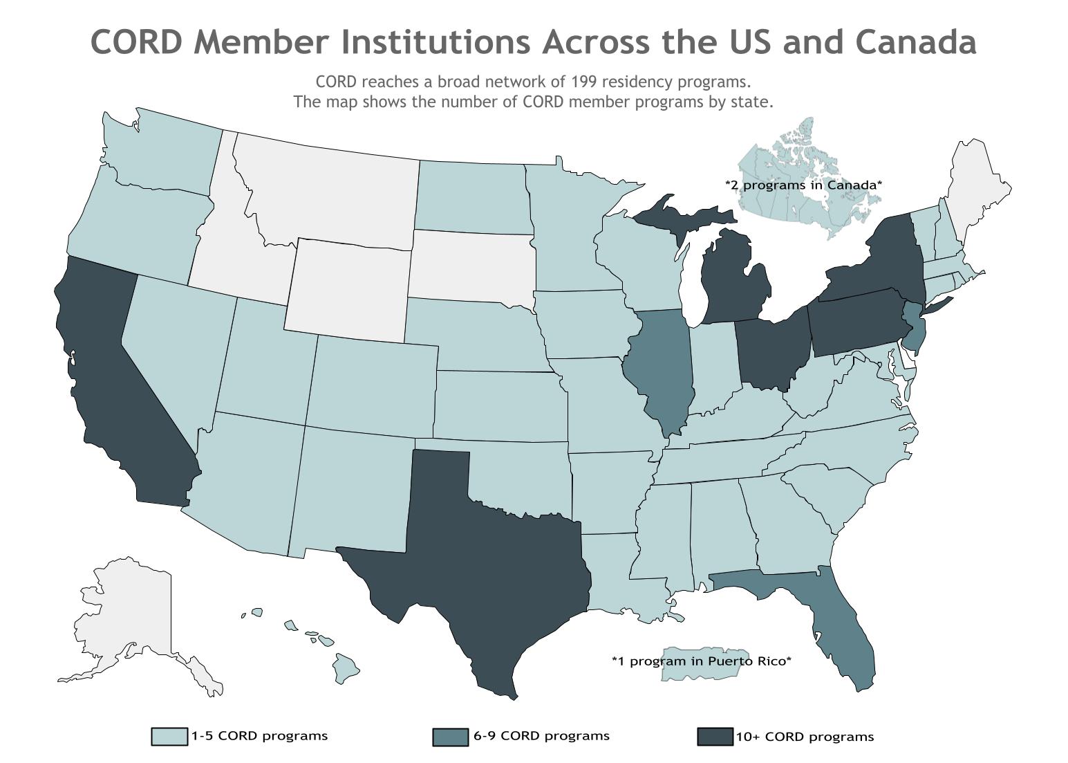 CORD Color Coded Map2823 CORD Membership